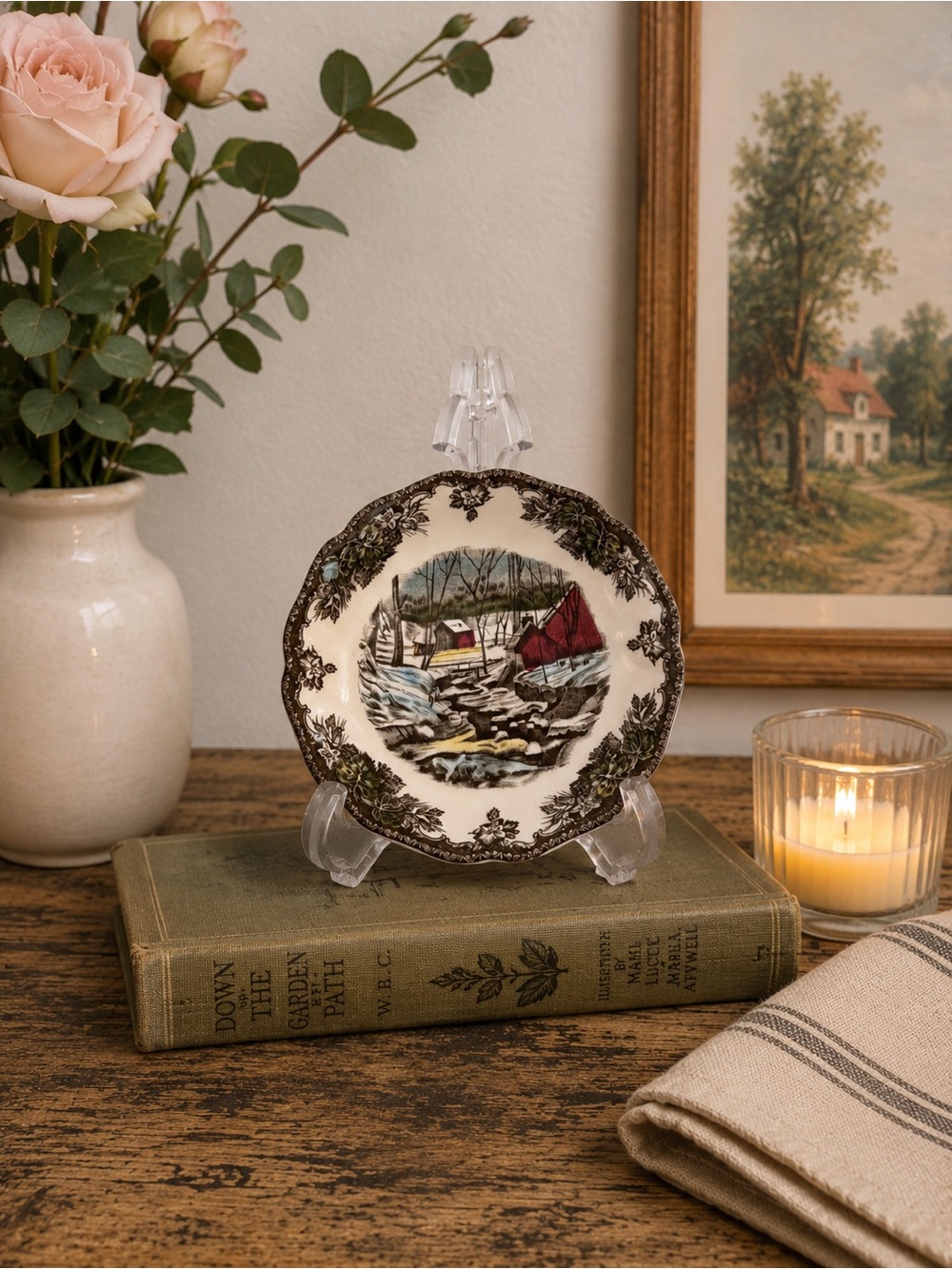 Johnson Bros “The Friendly Village” Bread & Butter Plates – England – Set of 2